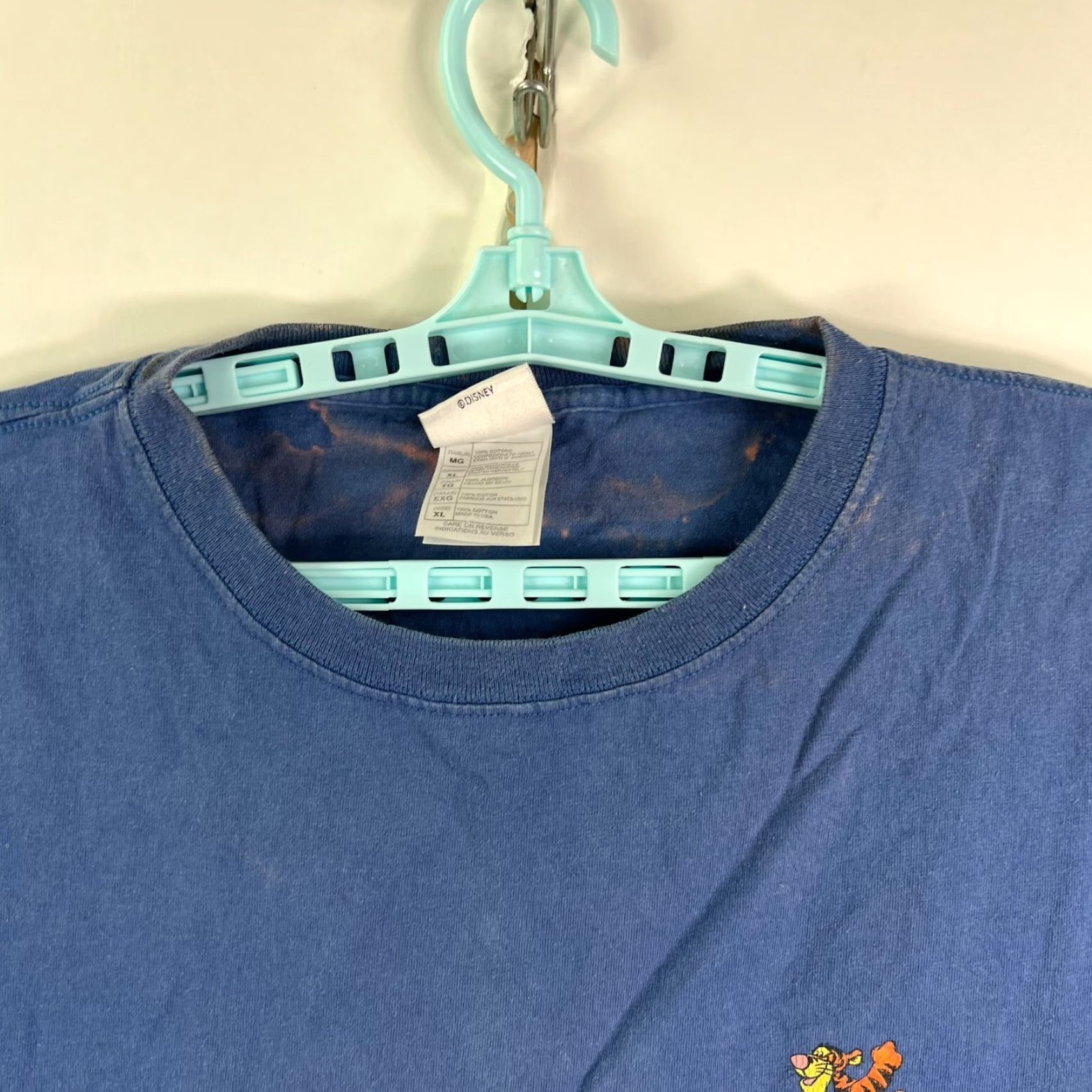 Vintage VINTAGE Disney Tigger T-Shirt Adult 2XL Blue Graphic Print 90s Cartoon USA Mens Size US XXL / EU 58 / 5 - 3 Thumbnail