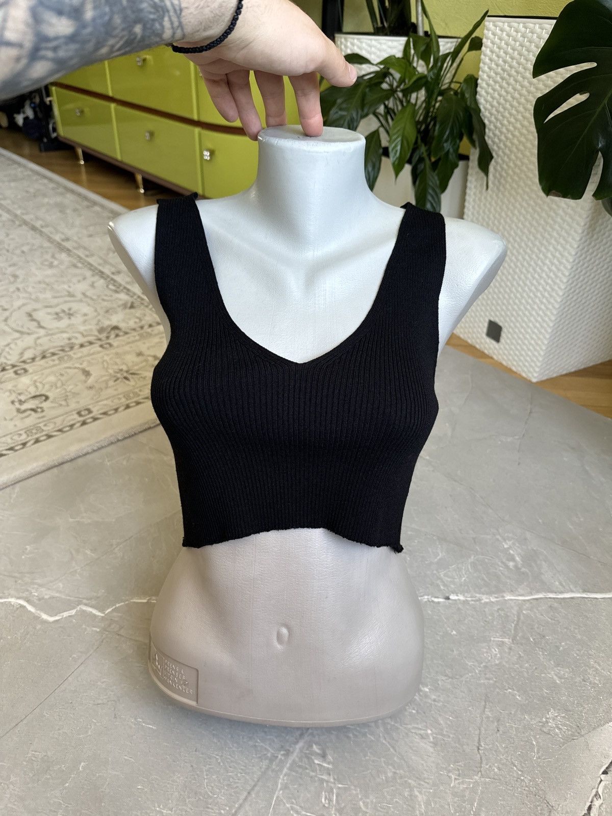Roberto Cavalli Vintage Y2K Roberto Cavalli Ribbed Crop Top V-Neck Avantgard Size XS / US 0-2 / IT 36-38 - 8 Thumbnail
