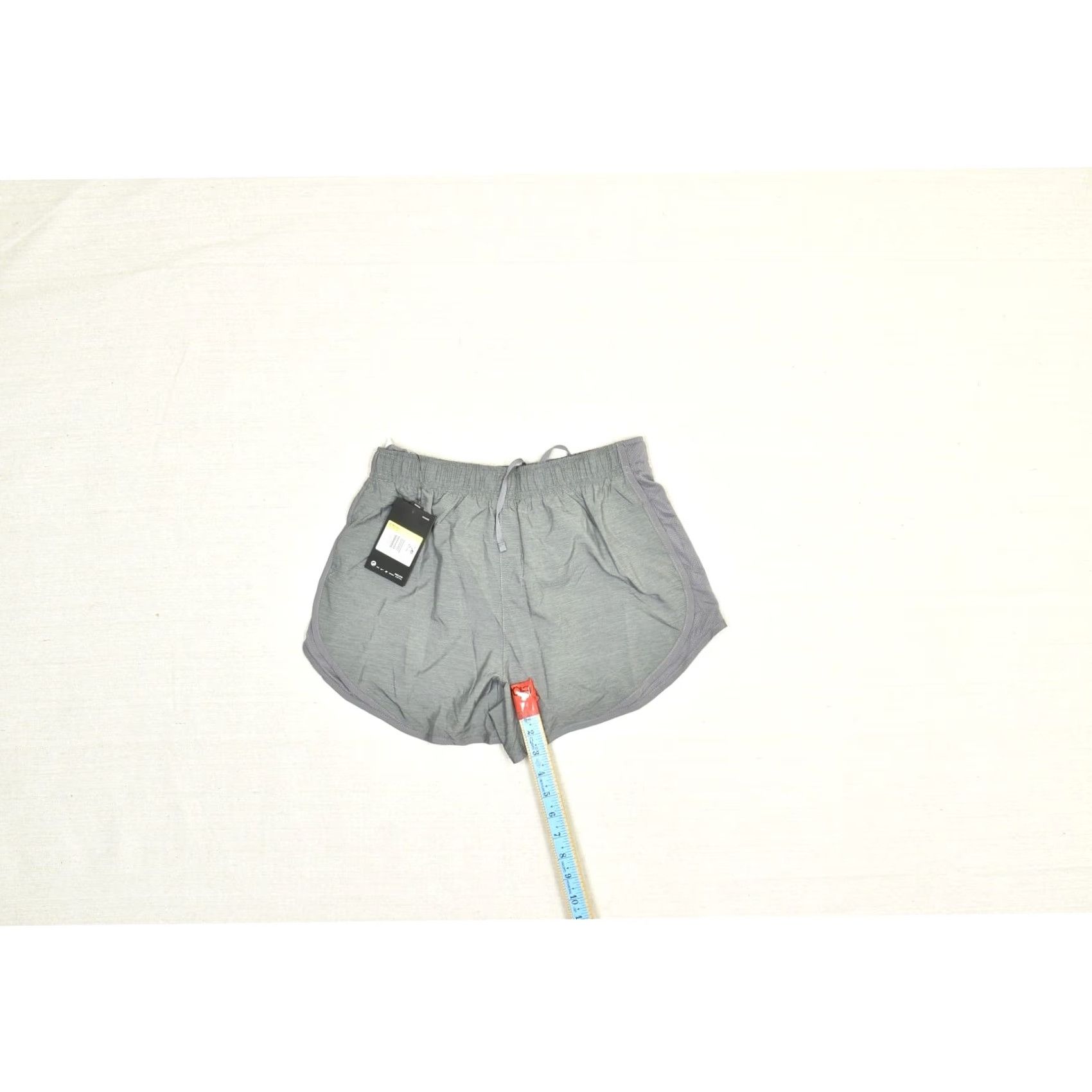 Nike Nike Dri-Fit Athletic Running Shorts Womens S Gray Inseam 3in Swoosh Front Flat Pocket Coin Lined Size 28" / US 6 / IT 42 - 7 Thumbnail
