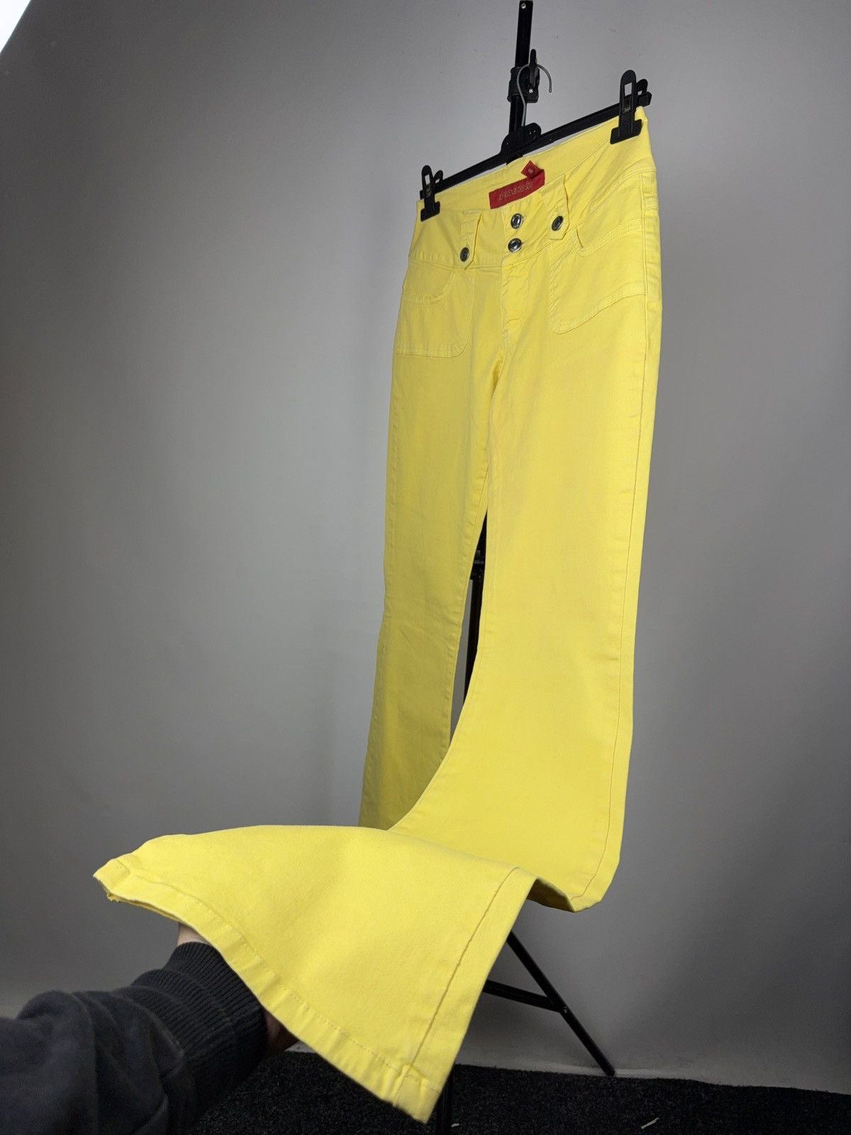 Japanese Brand Vntg 00s Fishbone Avant Garde Sk8 Y2K Flare Low Rise Pants Size 28" / US 6 / IT 42 - 4 Thumbnail