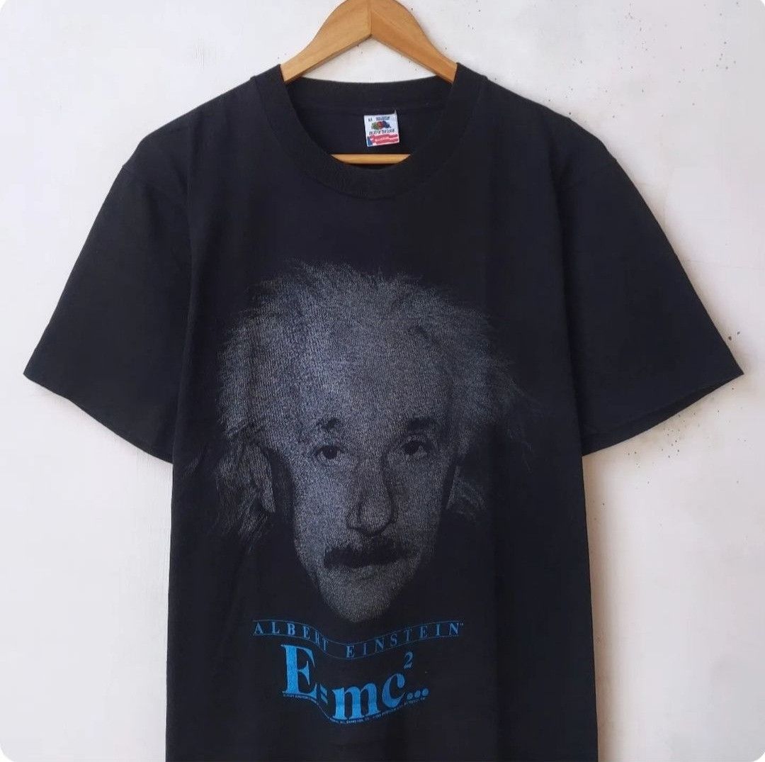Vintage Vtg 90s E=Mc² Albert Einstein Tshirt Size US M / EU 48-50 / 2 - 3 Thumbnail