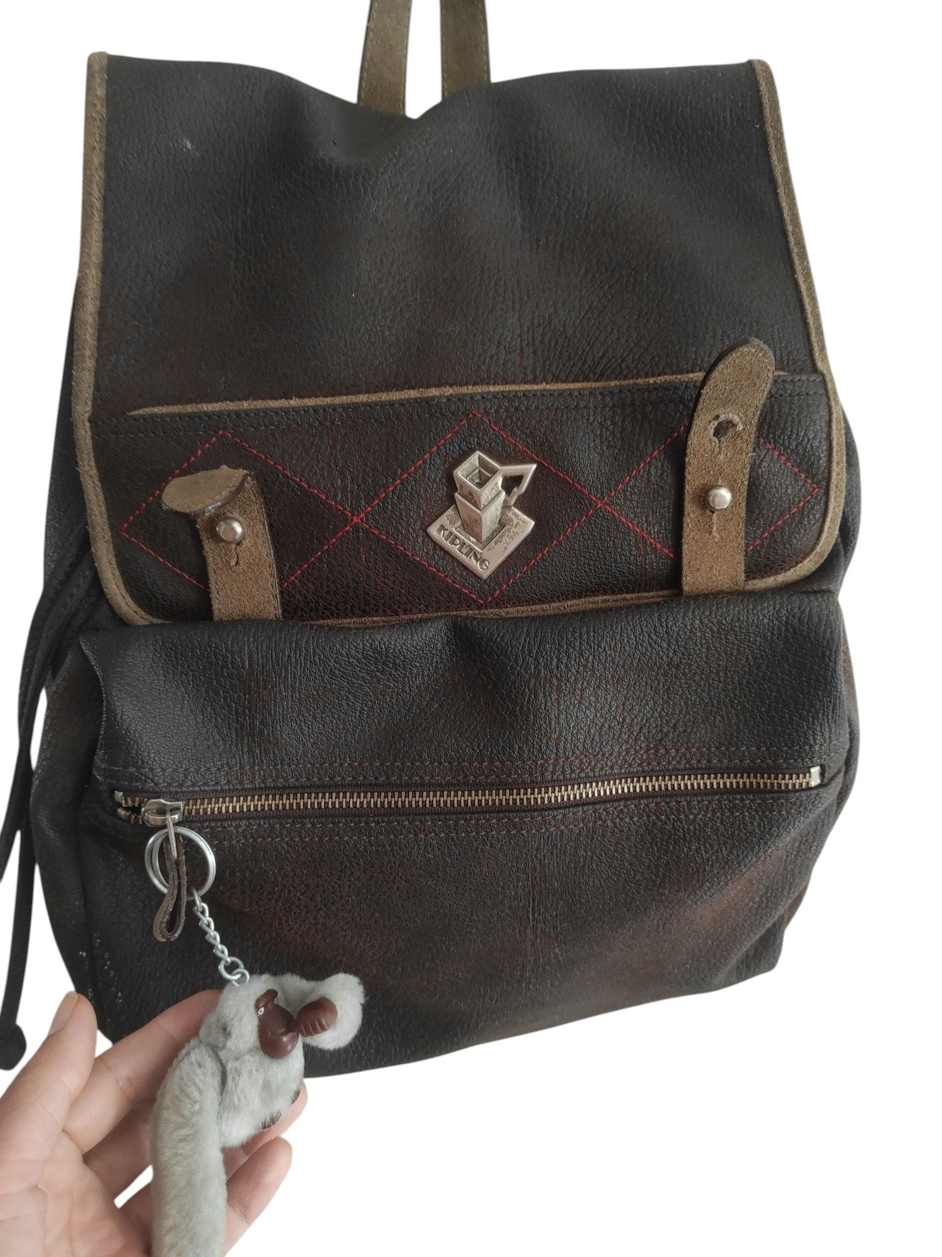 Other Kipling Leather Backpack Vintage Y2K 90s Rare Size ONE SIZE - 3 Thumbnail