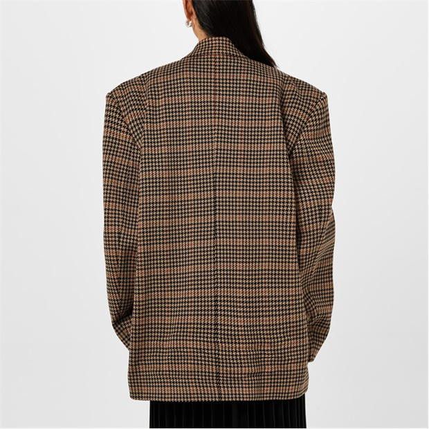 Balenciaga o1g2r1mq0924 Blazer in Brown & Black Size S / US 4 / IT 40 - 4 Thumbnail