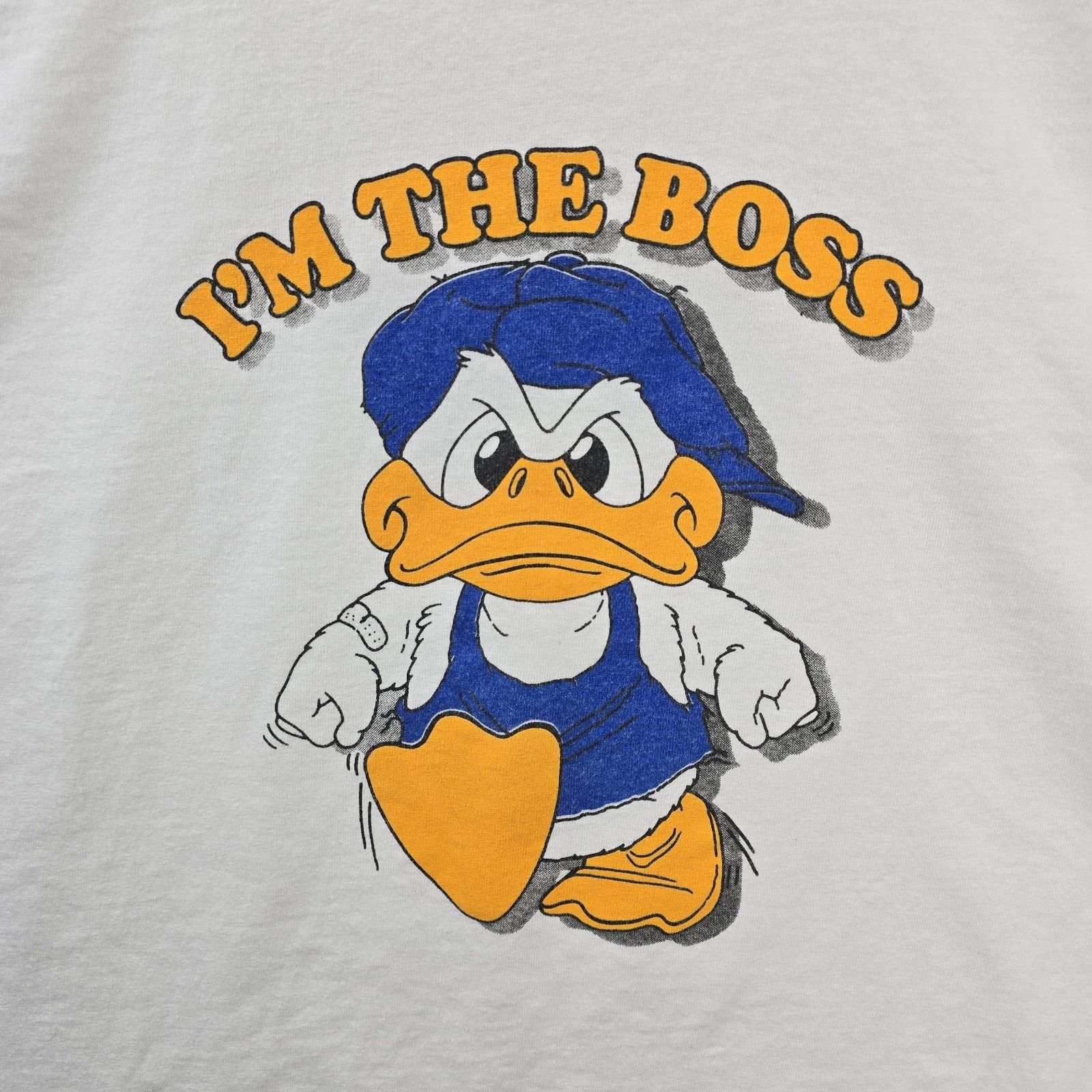 Anvil Vintage I'm The Boss Duck Shirt Mens XL White Anvil 90s Size US XL / EU 56 / 4 - 3 Thumbnail