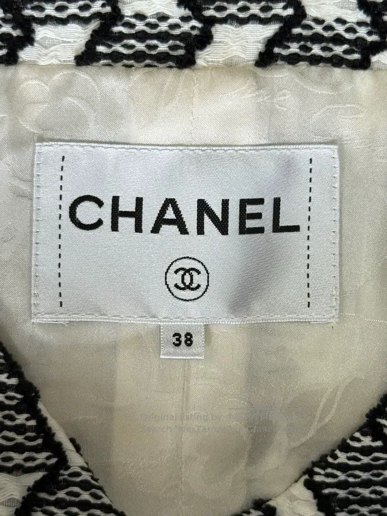 Chanel Chanel Black and white geometric striped twill jacket Size XS / US 0-2 / IT 36-38 - 7 Thumbnail