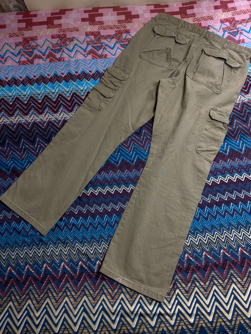 Vintage × Wrangler Wrangler Relaxed Fit Khaki Cargo Pants Size US 36 / EU 52 - 14 Thumbnail