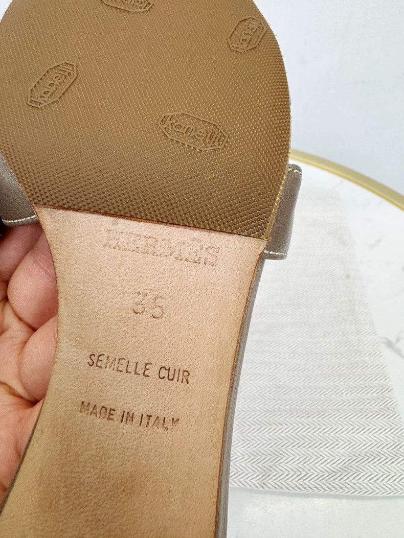 Hermes Hermes Chunky Heel Sandals Size 35-2506 Size US 5 / IT 35 - 7 Thumbnail