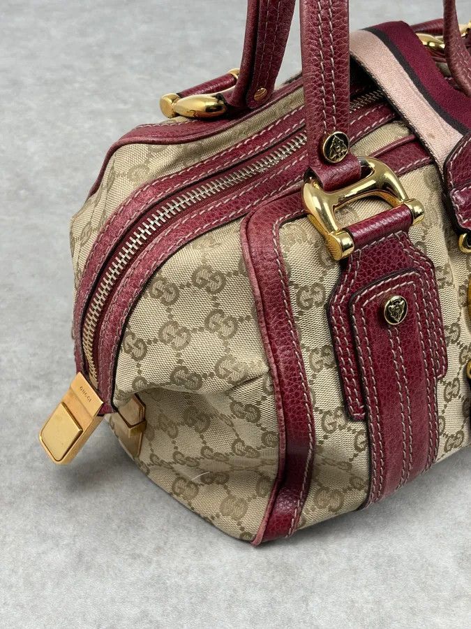 Gucci SS2009 Gucci Red & Beige Monogram Heritage Bag by Frida Giannini Size ONE SIZE - 8 Thumbnail