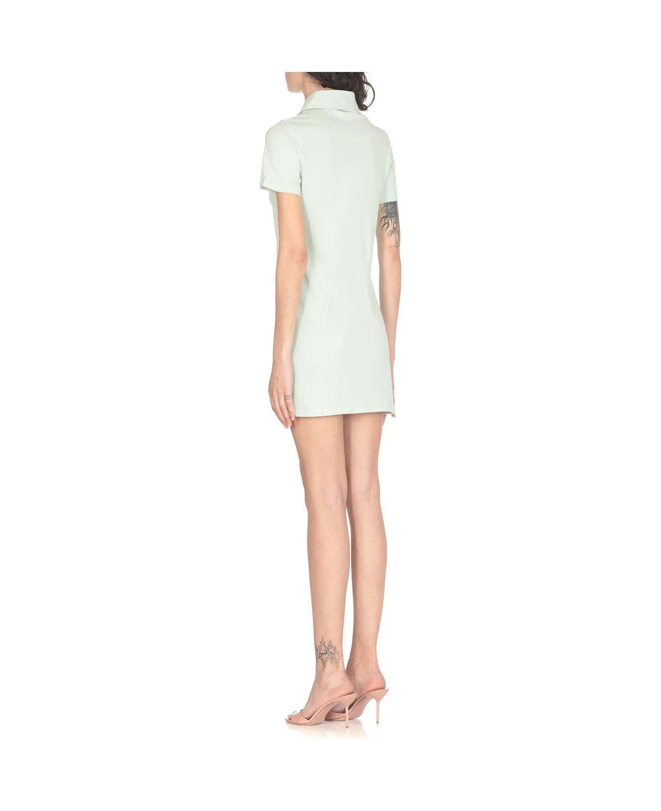 Palm Angels o1y1125 Shirt Mini Dress in Light Green Size L / US 10 / IT 46 - 3 Thumbnail