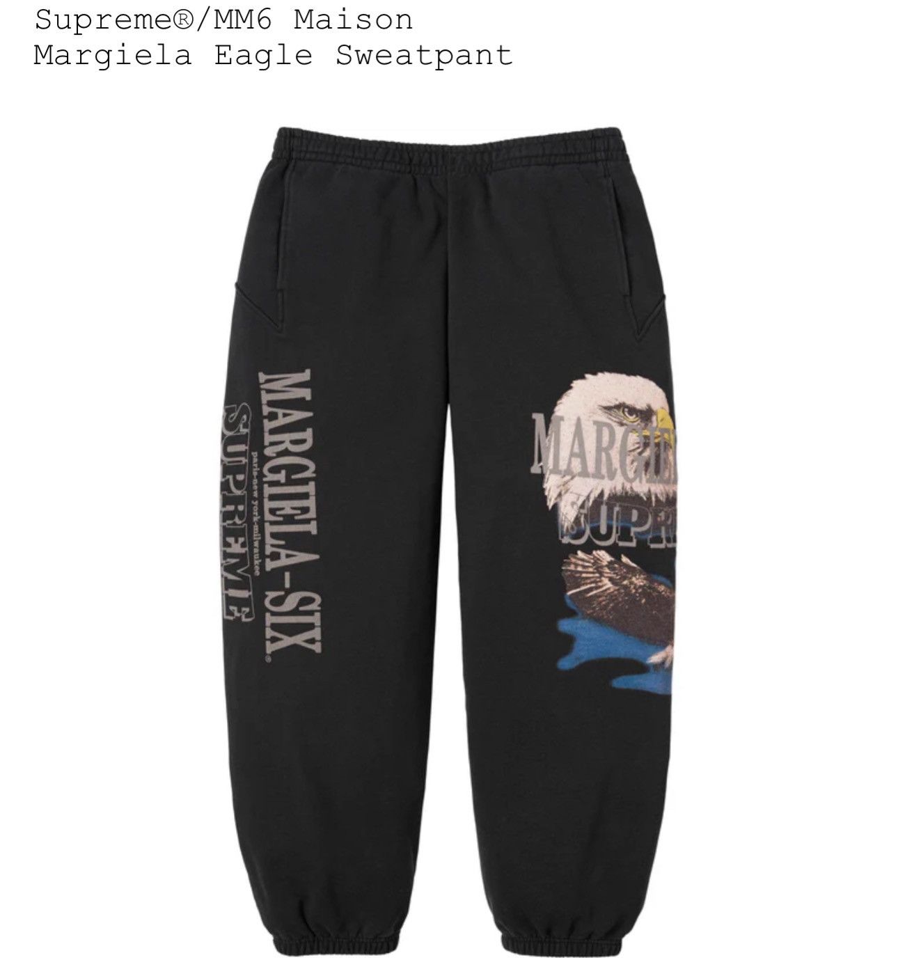 Maison Margiela × Supreme Supreme Maison Margiela Eagle Zip Up Hooded Sweatpants Size US M / EU 48-50 / 2 - 1 Preview