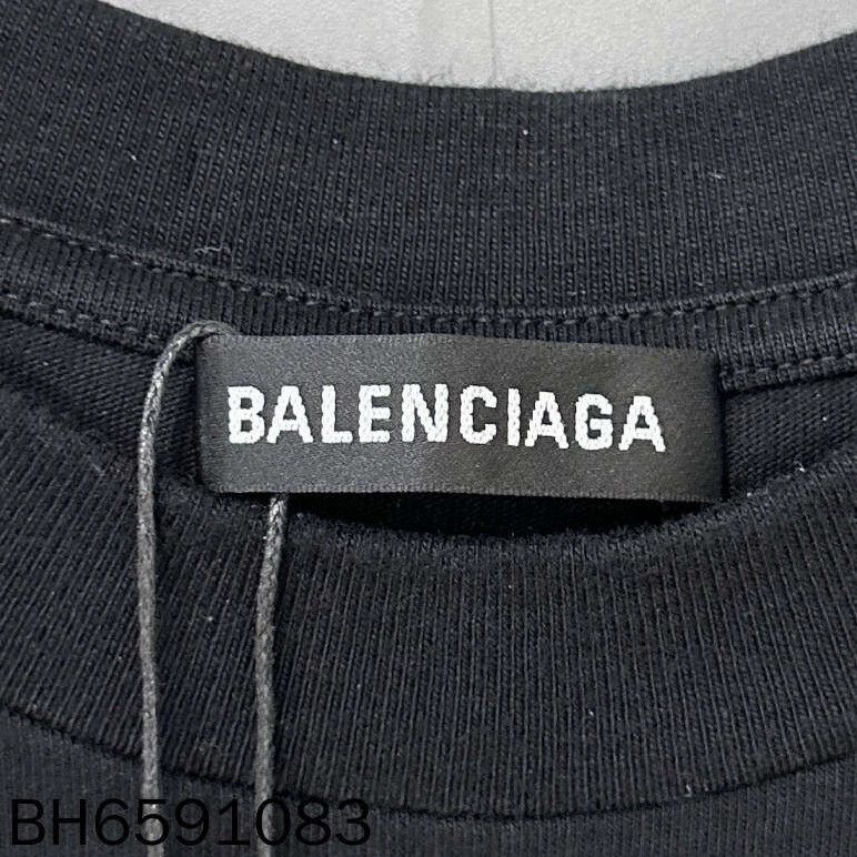 Balenciaga Balenciaga Black Embroidered Wheat Short Sleeve Size US S / EU 44-46 / 1 - 5 Thumbnail