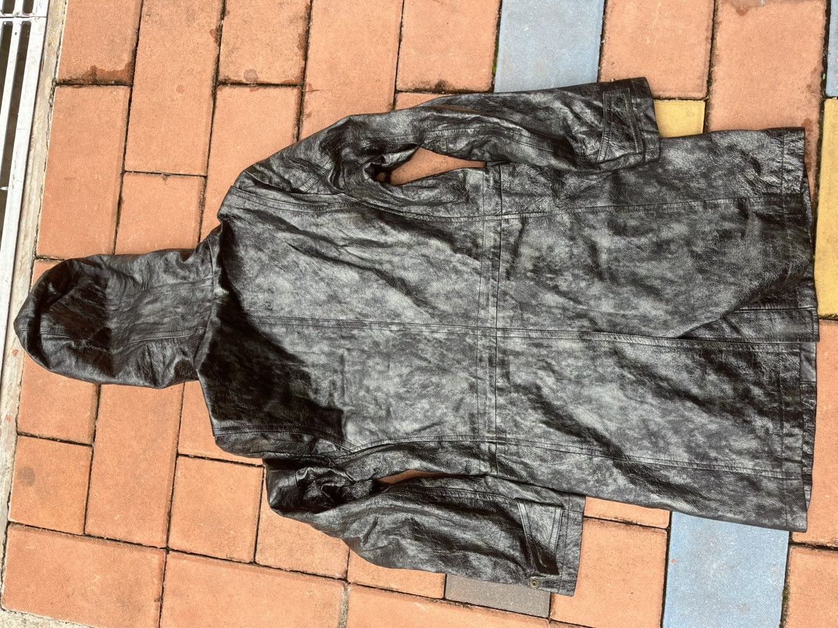 Tornado Mart vintage tornado mart Long Trench leather Jacket parkan Size US L / EU 52-54 / 3 - 16 Thumbnail