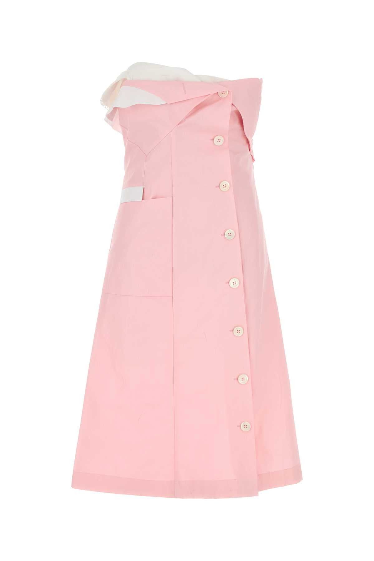 Miu Miu Pink Poplin Dress Size M / US 6-8 / IT 42-44 - 1 Thumbnail