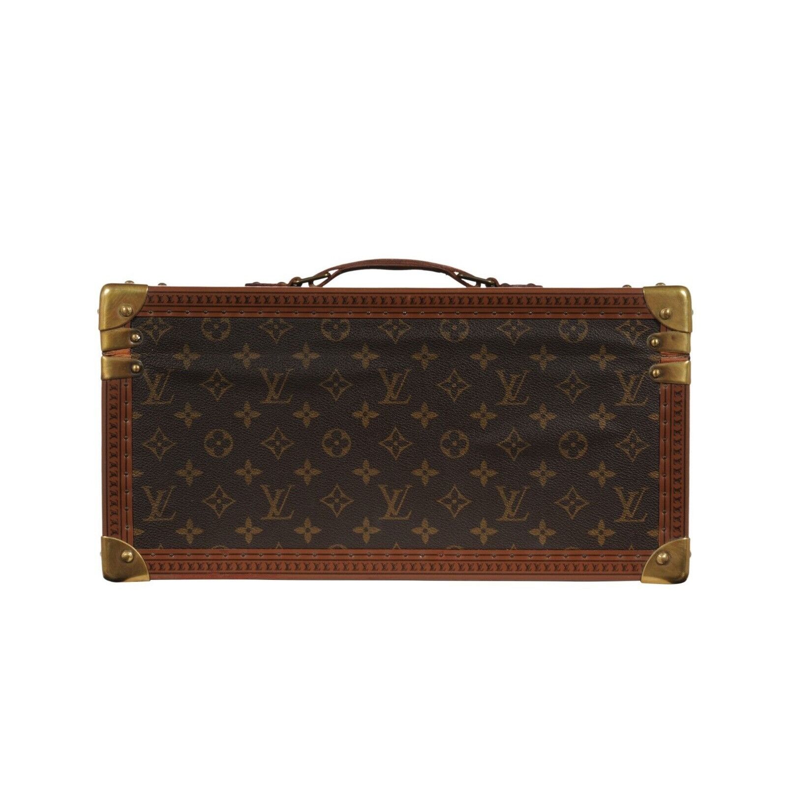 Louis Vuitton Boite Vanity Trunk Train Case Lv Logo Brown - 02483 Size ONE SIZE - 6 Thumbnail