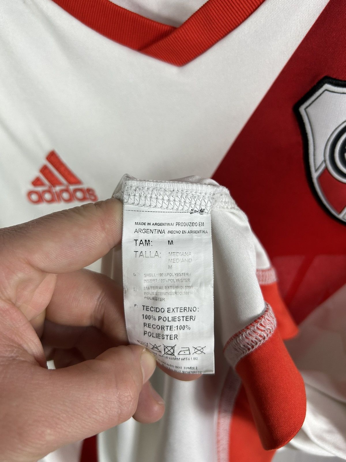 Adidas Adidas River Plate Soccer Jersey 2016-17 Home Shirt Size M Size US M / EU 48-50 / 2 - 14 Thumbnail