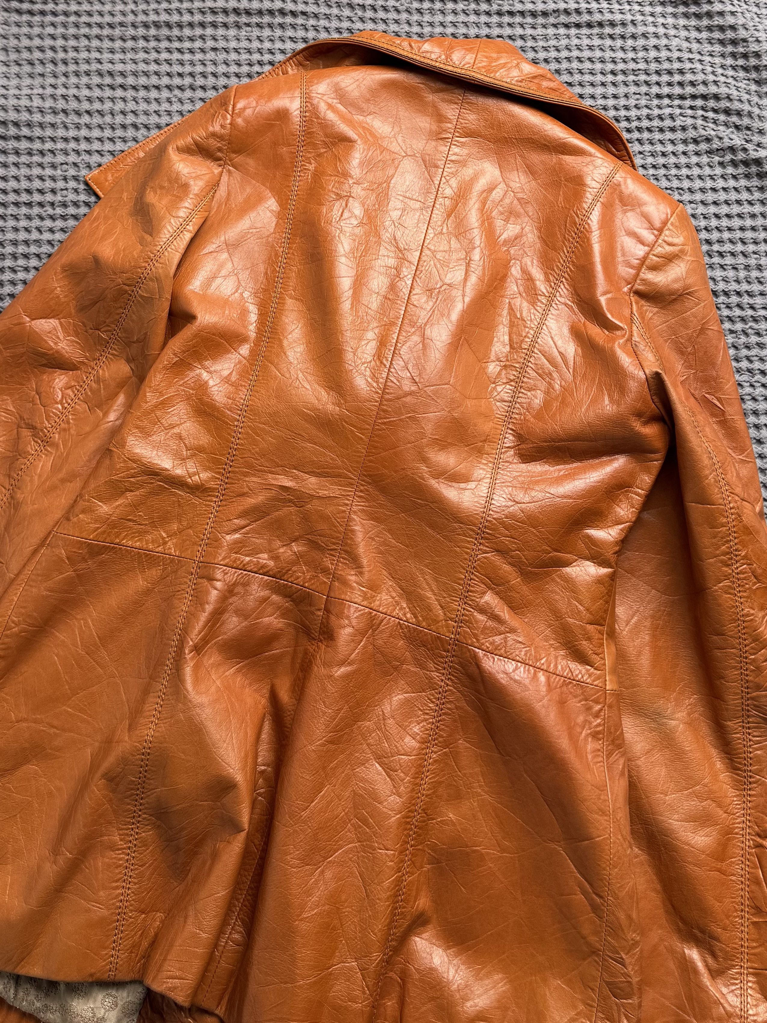 Vintage Vintage Leather Coat Double Breasted Jacket Retro Mod Trench Size M / US 6-8 / IT 42-44 - 14 Thumbnail