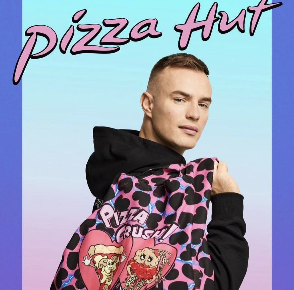 Jeremy Scott Jeremy Scott Heart Shape Box Nirvana Style Pizza Crush Tee Size US L / EU 52-54 / 3 - 24 Thumbnail