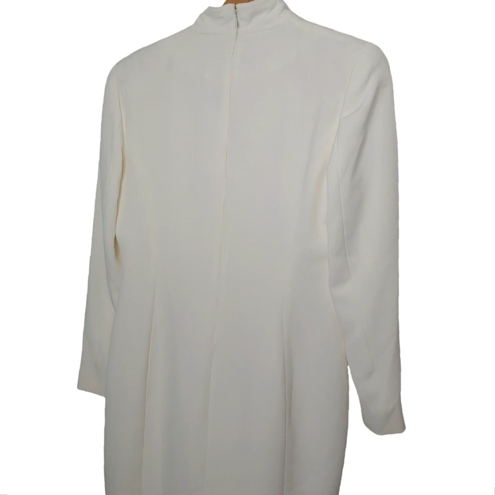 Insight VINTAGE PSI Night Western Dress Shirt Dress Ivory 10 Studded USA Women's Night Western Wear Dress Size L / US 10 / IT 46 - 3 Thumbnail