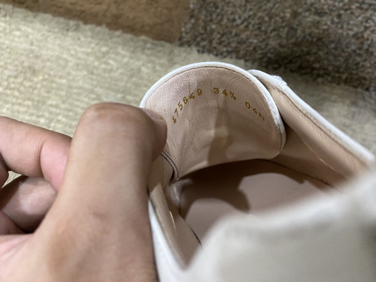 Gucci Gucci White Leather Peggy Web Trainers Size US 4 / IT 34 - 6 Thumbnail
