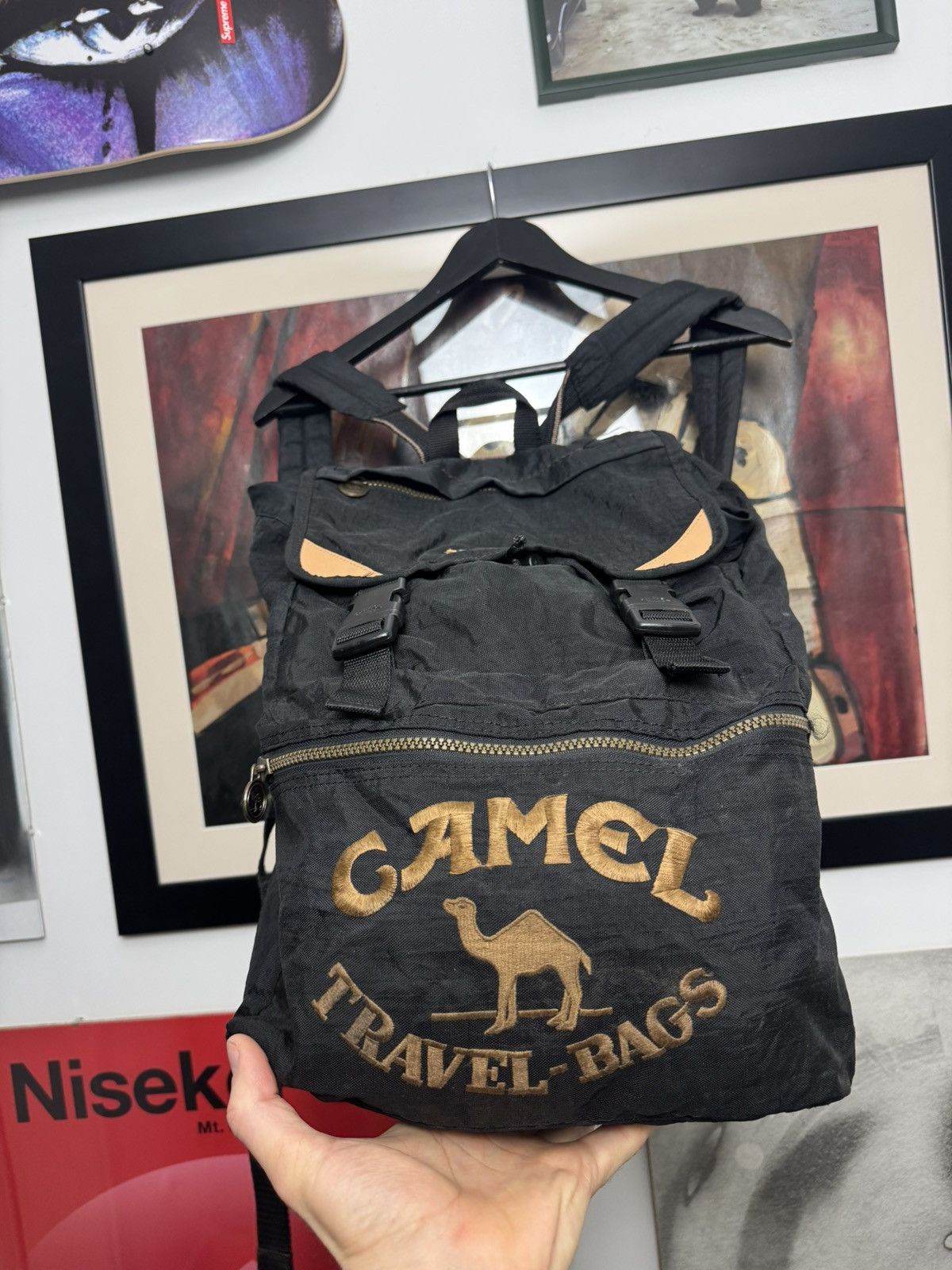 Camel Vintage 90s Camel Travel Bags Backpack Retro Cigarettes Hype Size ONE SIZE - 3 Thumbnail