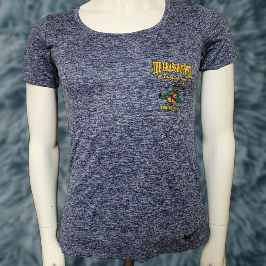 Nike Womens Nike Dri Fit T Shirt Small MI El Chapulin Grasshopper Mexican Restaurant Nike Shirt Womens Small Blue 90s? Size S / US 4 / IT 40 - 1 Thumbnail