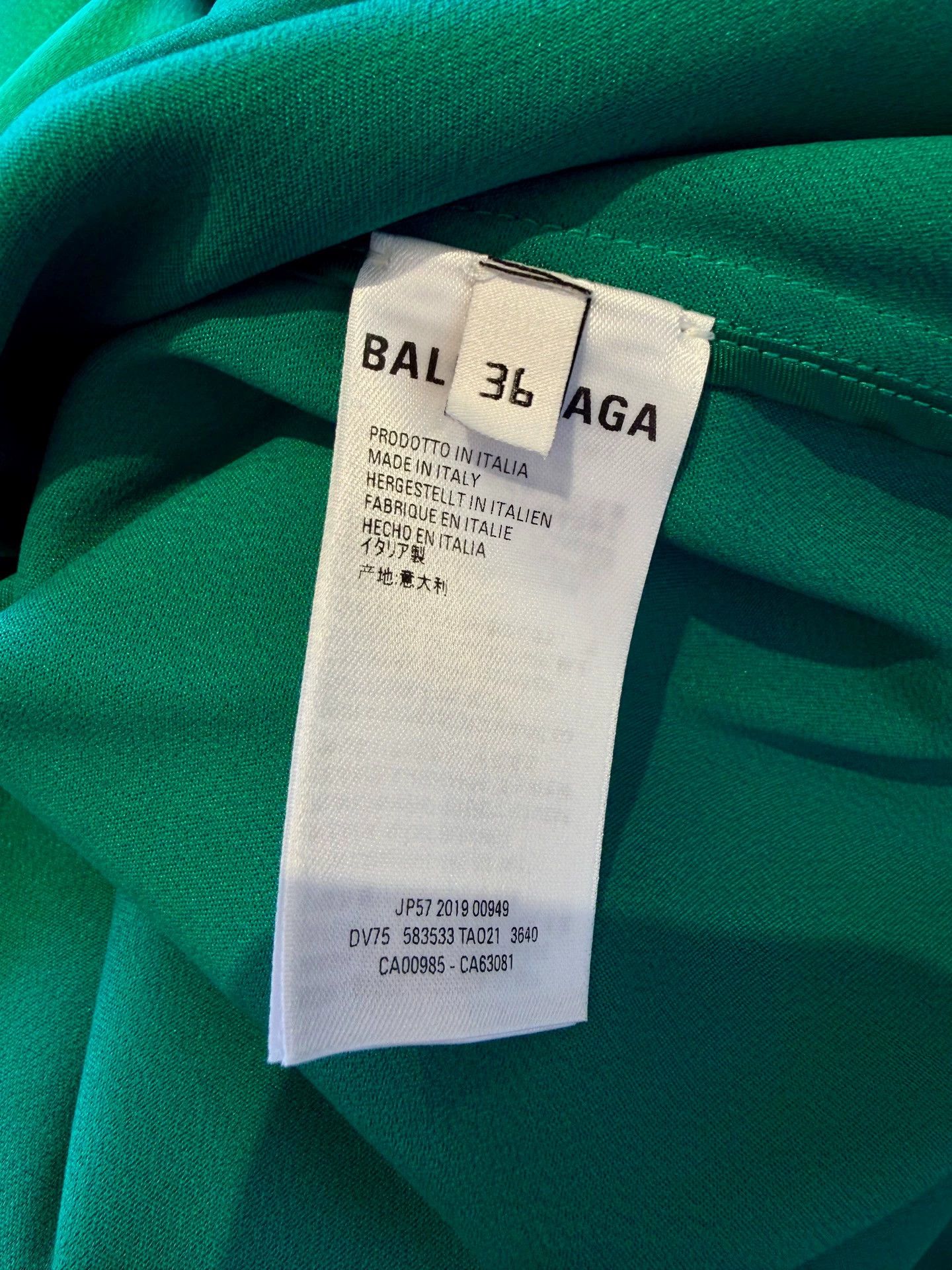 Balenciaga BALENCIAGA Demna Look92 Mino Emerald Silk Pyjama Shirt 36 Size XS / US 0-2 / IT 36-38 - 7 Thumbnail