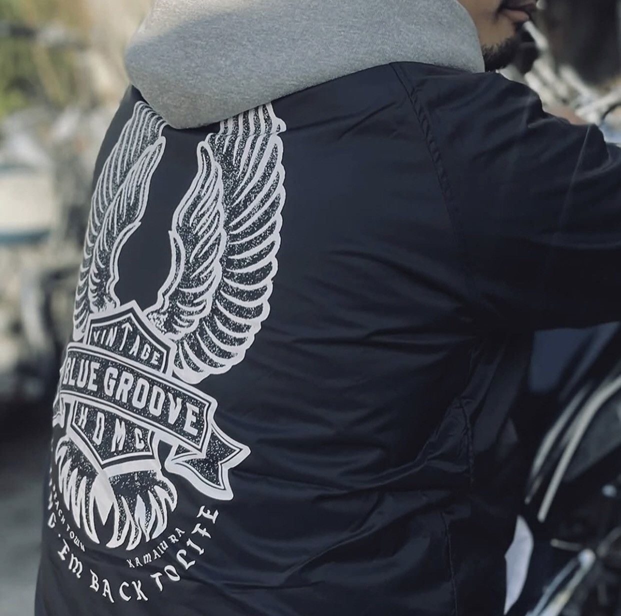 Harley Davidson VINTAGE HDMC BLUE GROOVE WATERPROOF NYLON SHERPA LINED COACH Size US M / EU 48-50 / 2 - 4 Thumbnail