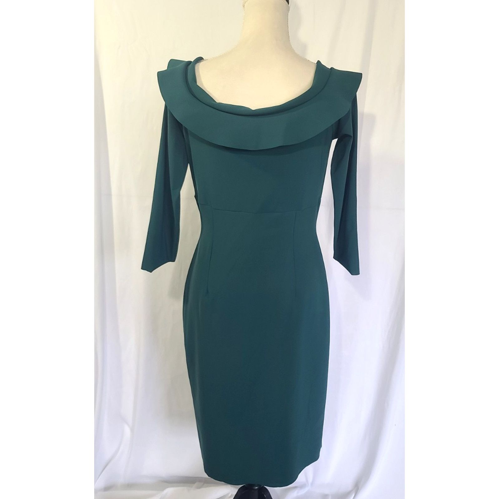 Chiara Boni Chiara Boni La Petite Robe Dark Green Dress EUR 46 US 14 Size XL / US 12-14 / IT 48-50 - 4 Thumbnail