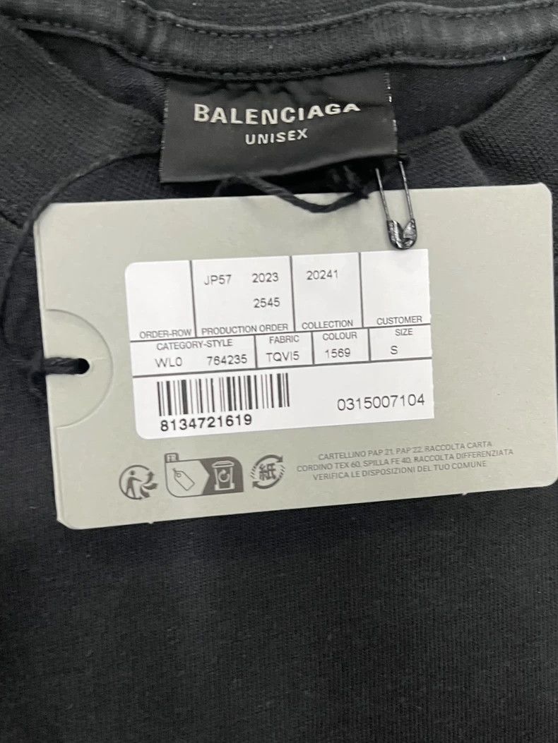 Balenciaga Balenciaga Fuzzy Coke Dissipation Coke Short Sleeve T-Shirt Size US S / EU 44-46 / 1 - 3 Thumbnail