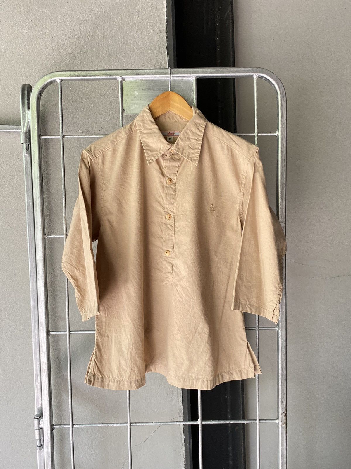 45rpm 45rpm Light Brown 3/4 Sleeve Pullover Blouse Size XS / US 0-2 / IT 36-38 - 1 Thumbnail