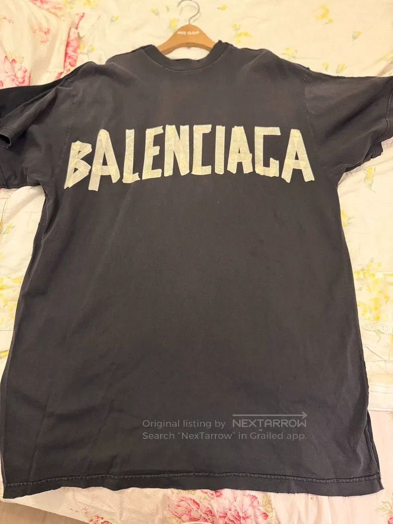Balenciaga Balenciaga 3B embroidery letter tape logo short-sleeve T-s Size US S / EU 44-46 / 1 - 1 Thumbnail