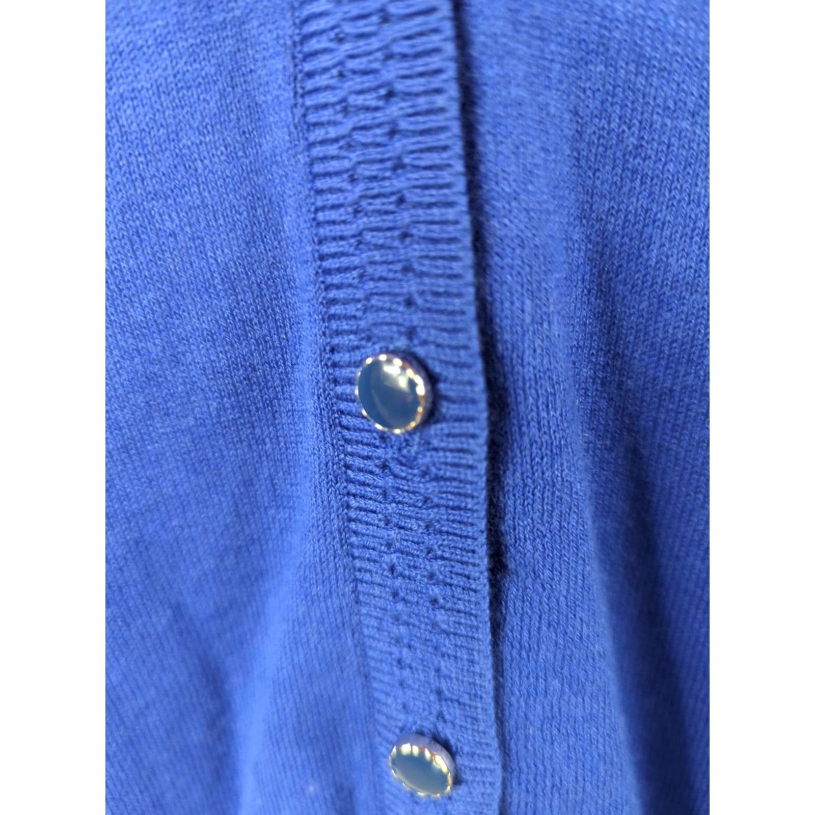 Banana Republic Banana Republic Womens Cardigan Sweater Size L Blue V-Neck 3/4 Sleeve Button Up Knit Lightweight Casual Business Regular Fit Adult Womens Size L / US 10 / IT 46 - 3 Thumbnail