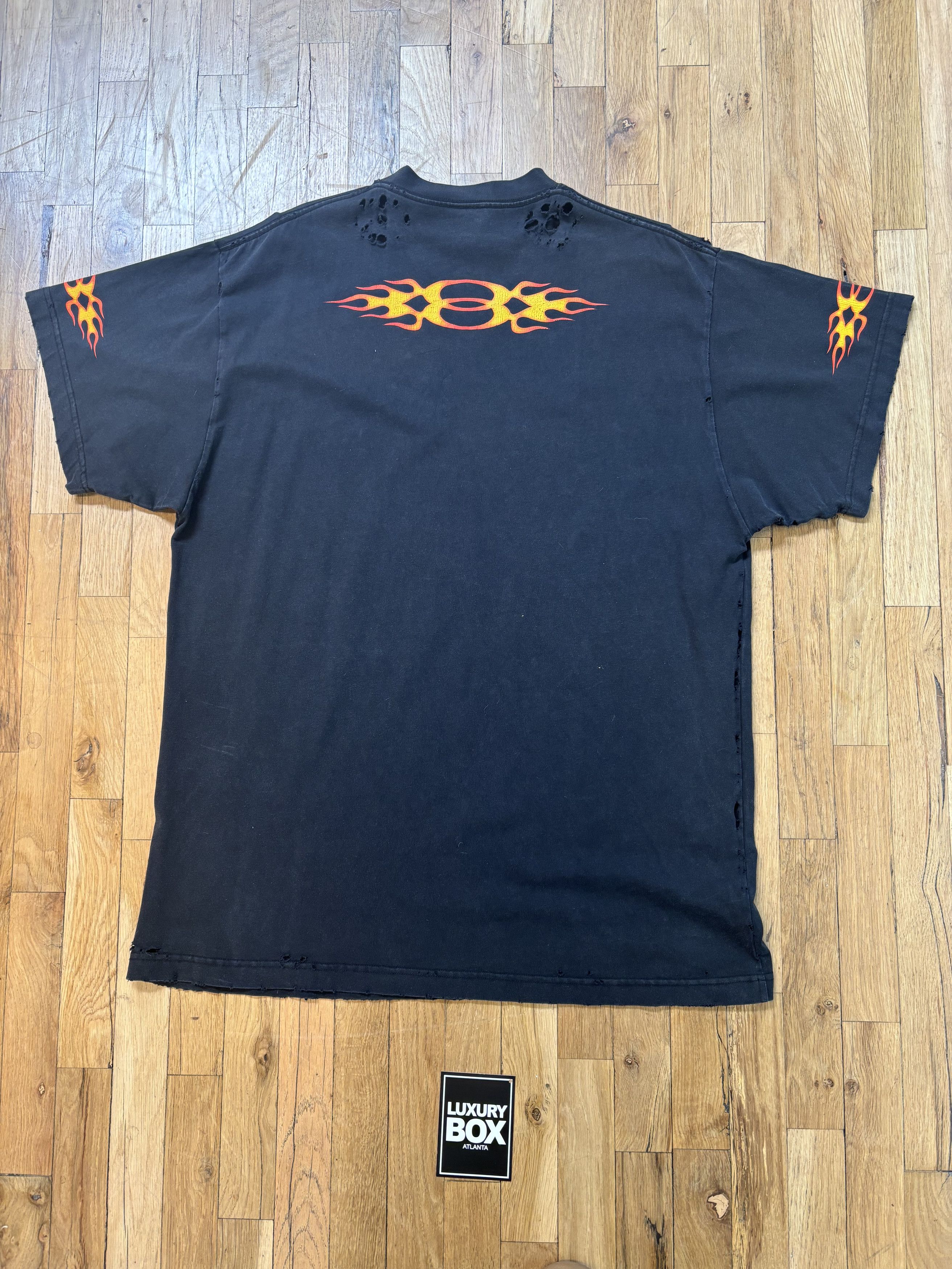 Balenciaga Balenciaga Infinity Flames Tee Size US XXL / EU 58 / 5 - 3 Thumbnail