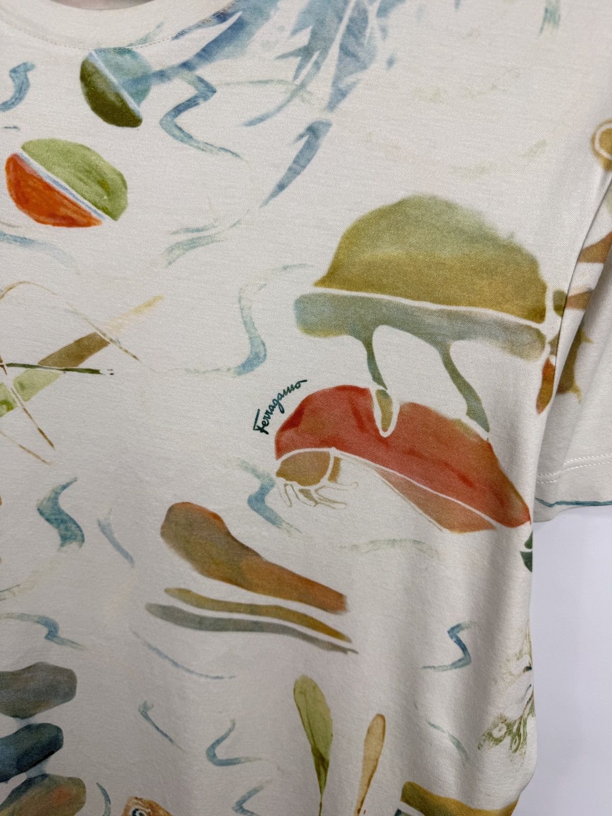 Salvatore Ferragamo 🇮🇹 Salvatore Ferragamo Luxury T-Shirt Made in Italy Abstract Size US S / EU 44-46 / 1 - 10 Thumbnail