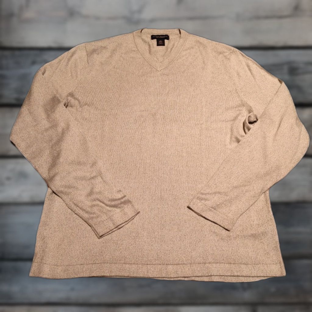 Banana Republic Banana Republic Cashmere Silk Sweater Large V-Neck Light Green Solid Men’s Classic Designer Preppy Size US L / EU 52-54 / 3 - 1 Thumbnail