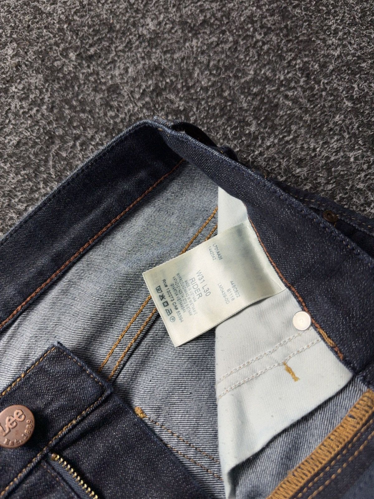 Lee 00s Y2K Western Lee Rider Skinny Fit Jeans Dark Wash Size US 30 / EU 46 - 9 Thumbnail