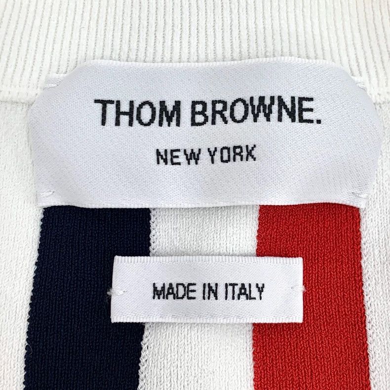 Thom Browne Thom Browne White back striped round neck short sleeves Size XS / US 0-2 / IT 36-38 - 5 Thumbnail
