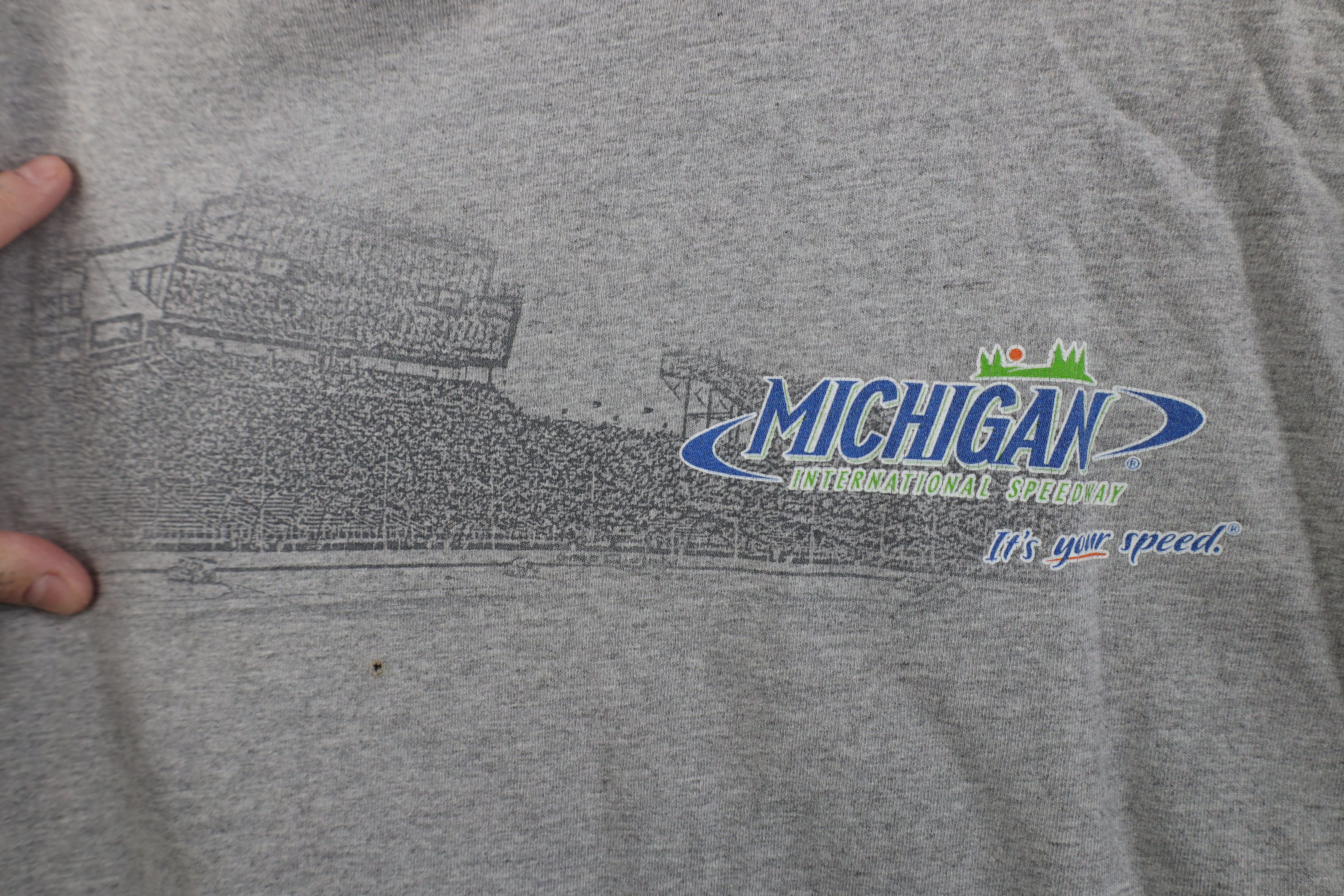 Vintage Vintage Y2K NASCAR Michigan International Speedway T-Shirt Size US XL / EU 56 / 4 - 4 Thumbnail