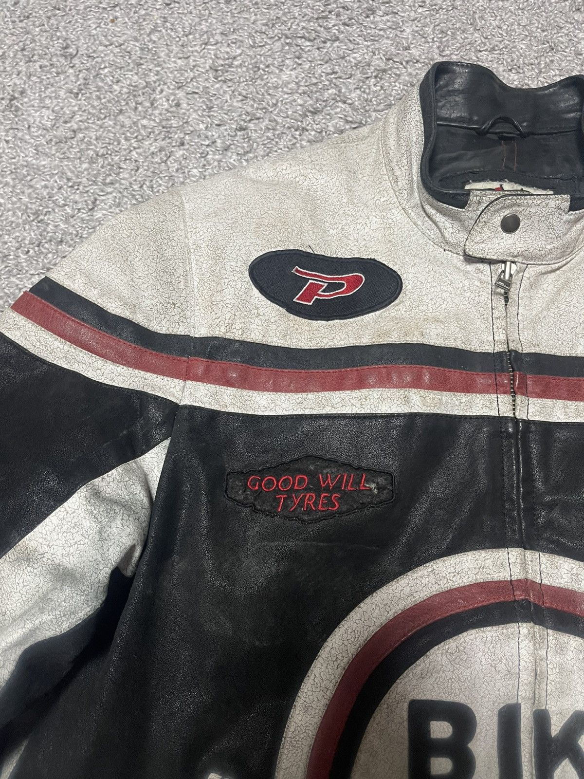 Japanese Brand Vintage Racing Moto Leather Jacket Bike Team size XL Size US XL / EU 56 / 4 - 8 Thumbnail