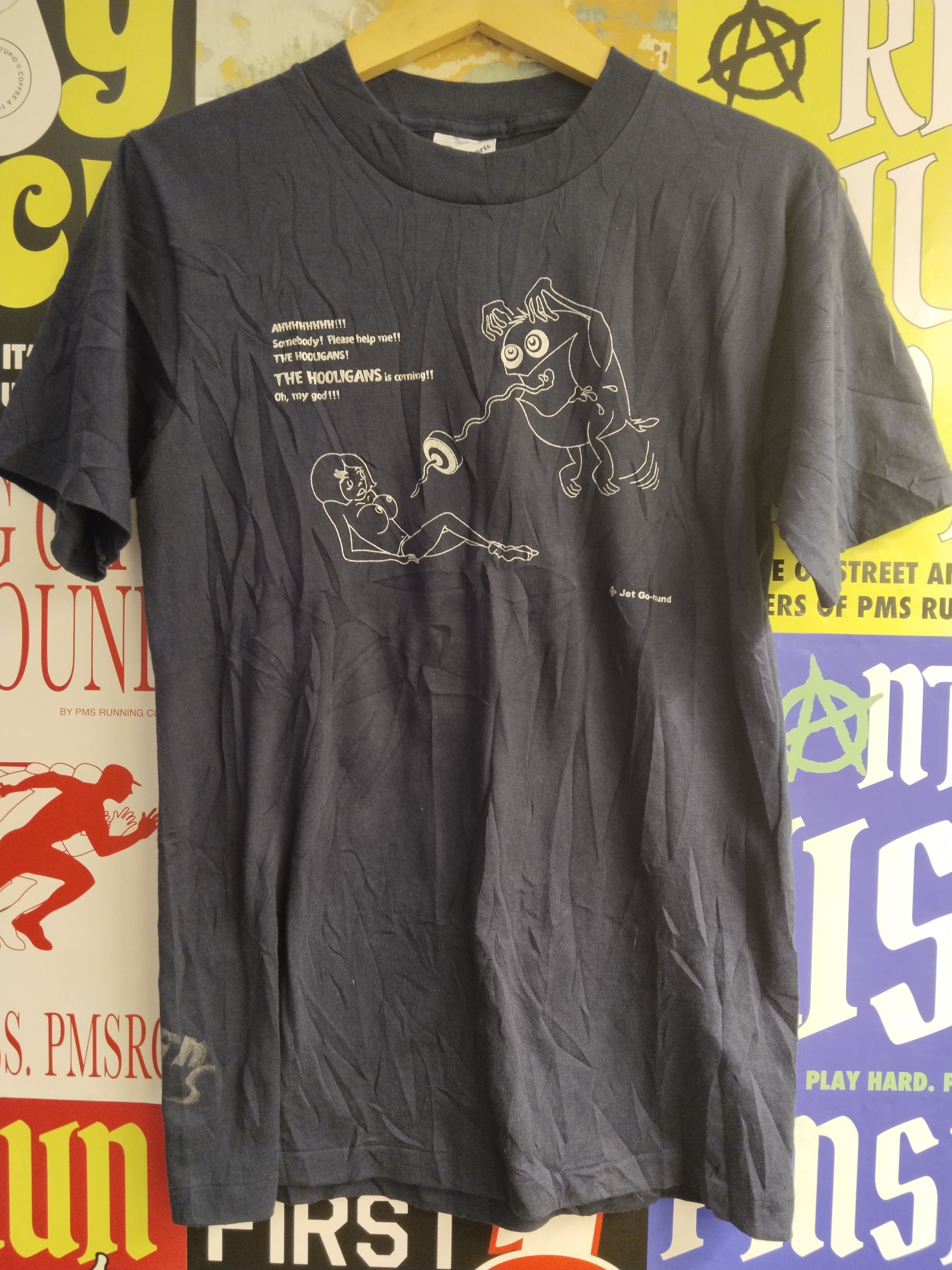 image of Bruno Mars And The Hooligans Band Vintage Shirt in Dark Navy, Women's (Size Small)