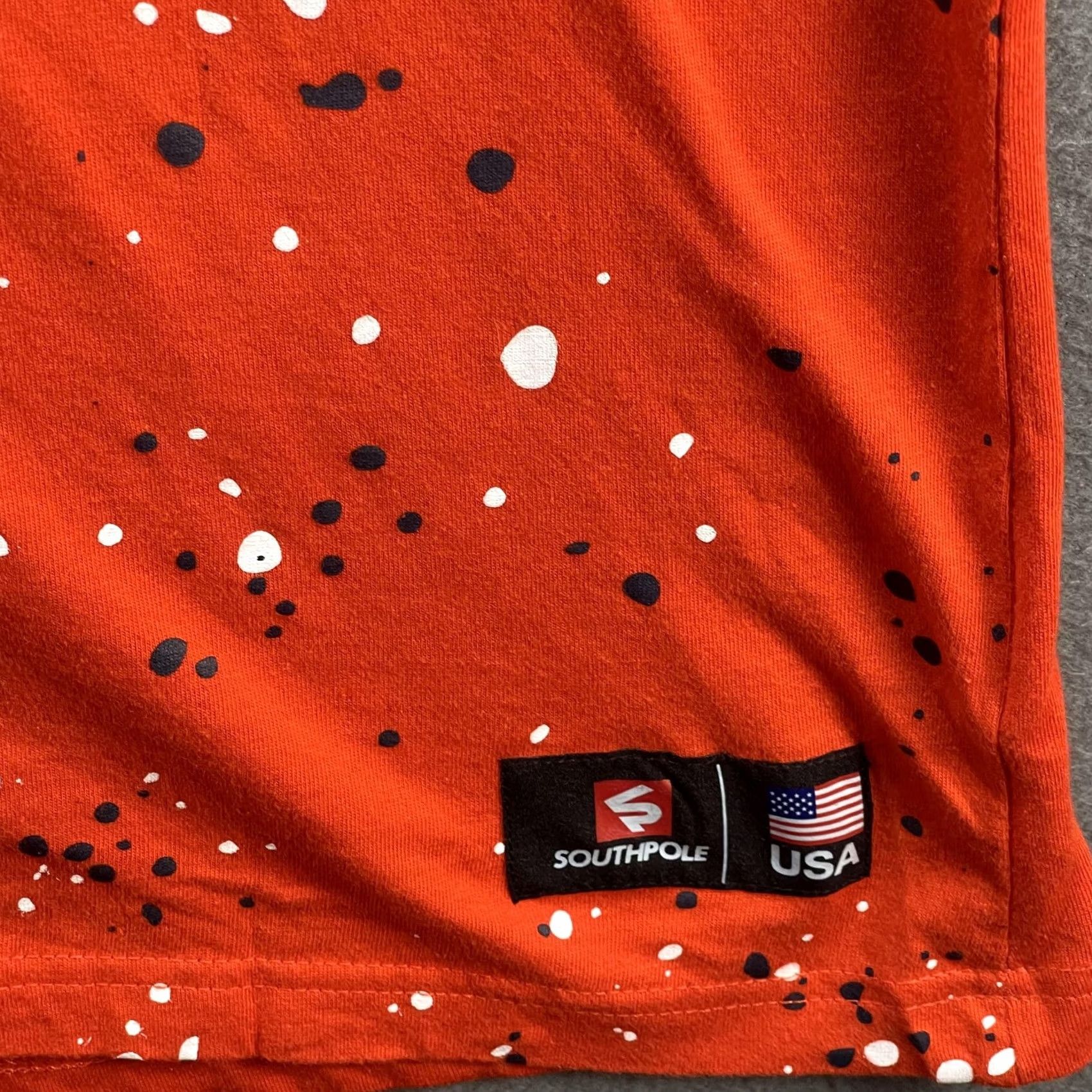 Southpole Southpole NASA Shirt Mens Large Orange Black Splatter Crewneck USA Space Tee Size US L / EU 52-54 / 3 - 4 Thumbnail