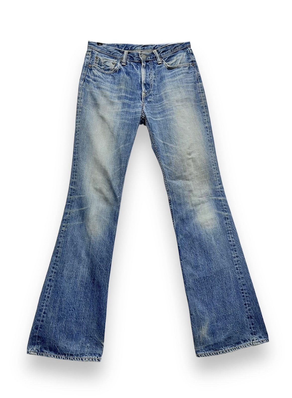 OMNIGOD × Vintage FYE FLARE🔥90’s OMNIGOD Mudwash Blue Jeans Made In Japan💥 Size US 29 - 2 Thumbnail
