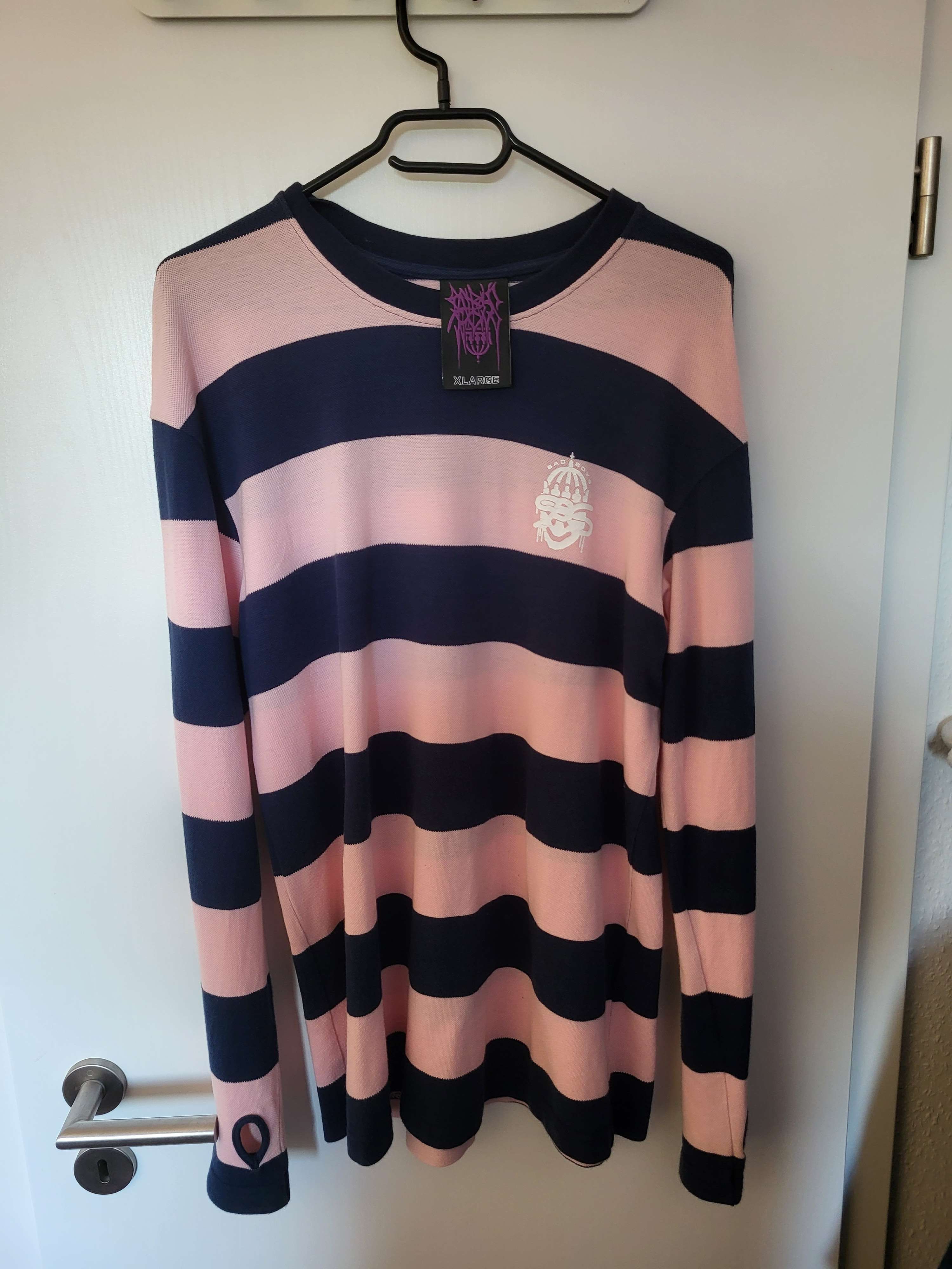 Drain Gang × Sad Boys Drain Gang " Love " Yung Lean Striped Long Sleeve Large ❄️❄️ Size US L / EU 52-54 / 3 - 2 Thumbnail