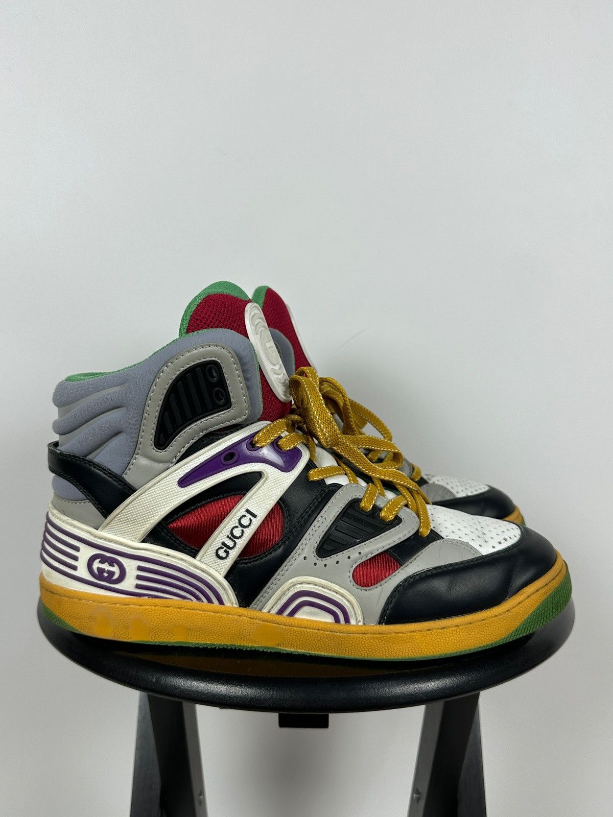 Gucci Gucci Basket Hi Top Sneakers Size US 8.5 / EU 41-42 - 1 Thumbnail