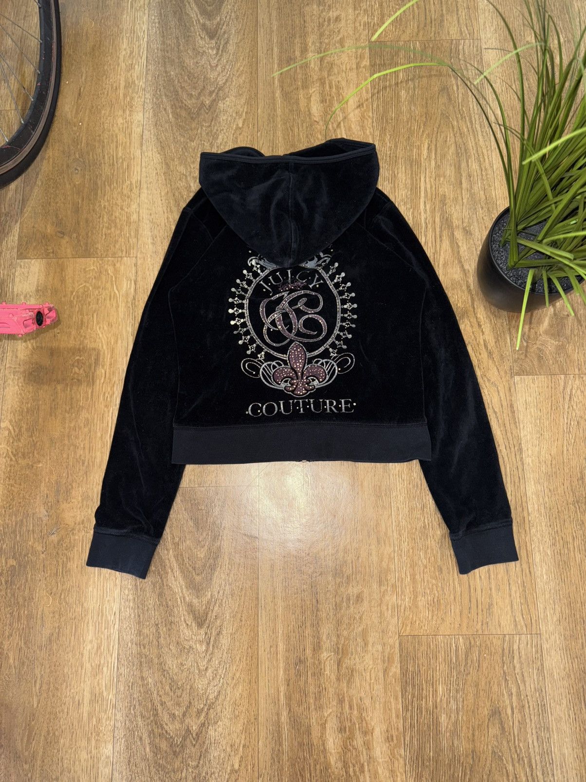 Juicy Couture VINTAGE JUICY COUTURE VELOUR BLACK TRACKSUIT Size S / US 4 / IT 40 - 4 Thumbnail