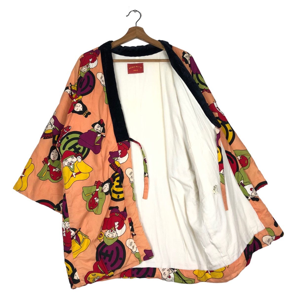 Japanese Brand 🔥Vtg Traditional Kimono Japan Cartoon FullPrint Paquerette Size US M / EU 48-50 / 2 - 11 Thumbnail