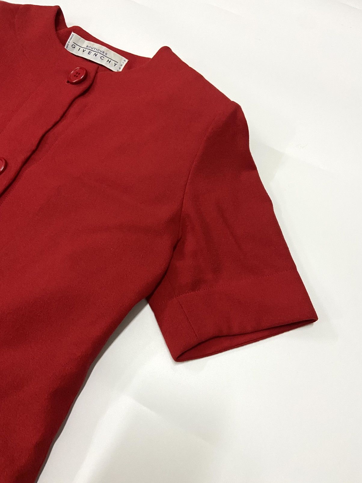 Givenchy GIVENCHY RED PLEATED SHIFT MIDI DRESS Size S / US 4 / IT 40 - 6 Thumbnail