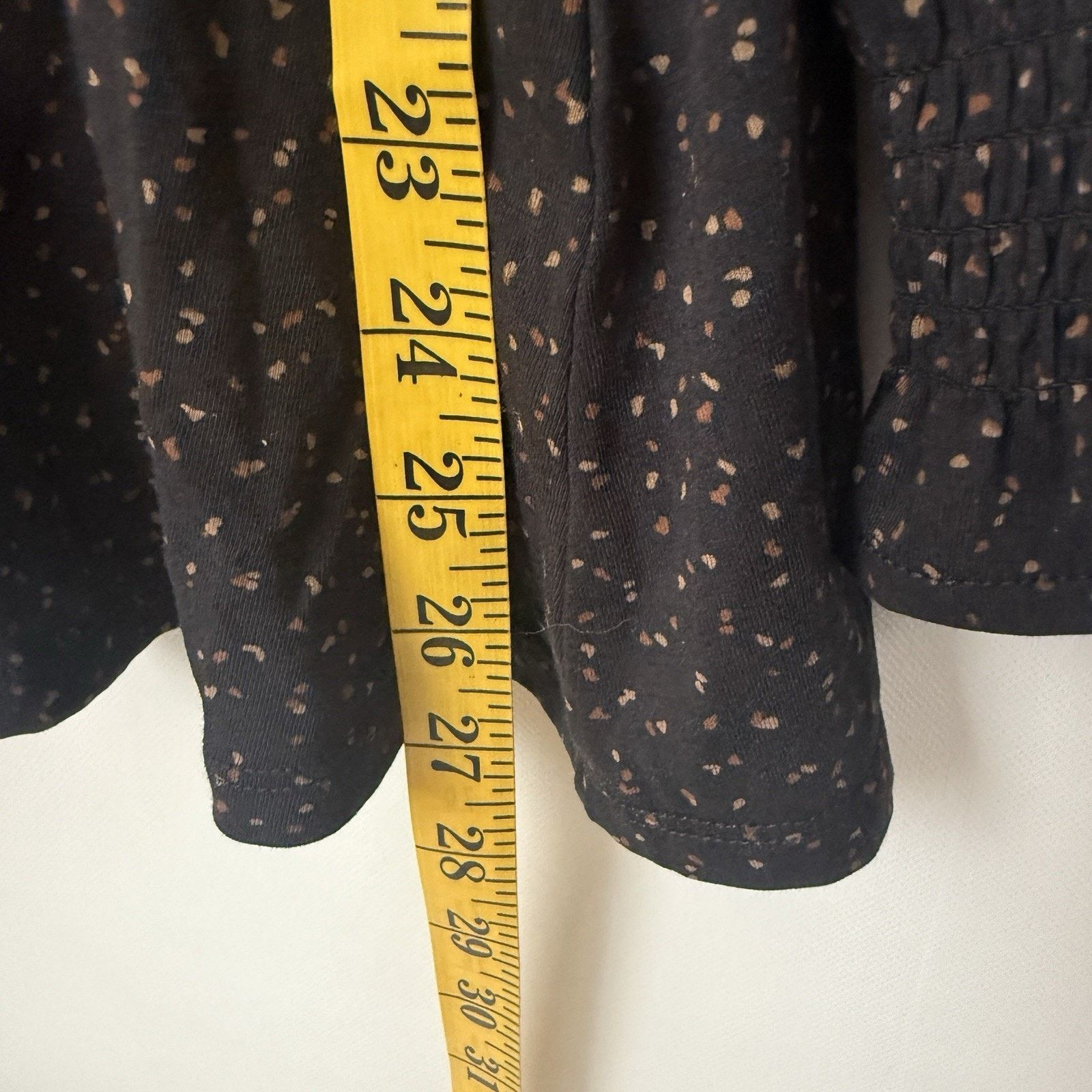 Lands' End Lands' End Lightweight Jersey Black Terrazzo Dot Button Top Size L / US 10 / IT 46 - 7 Thumbnail