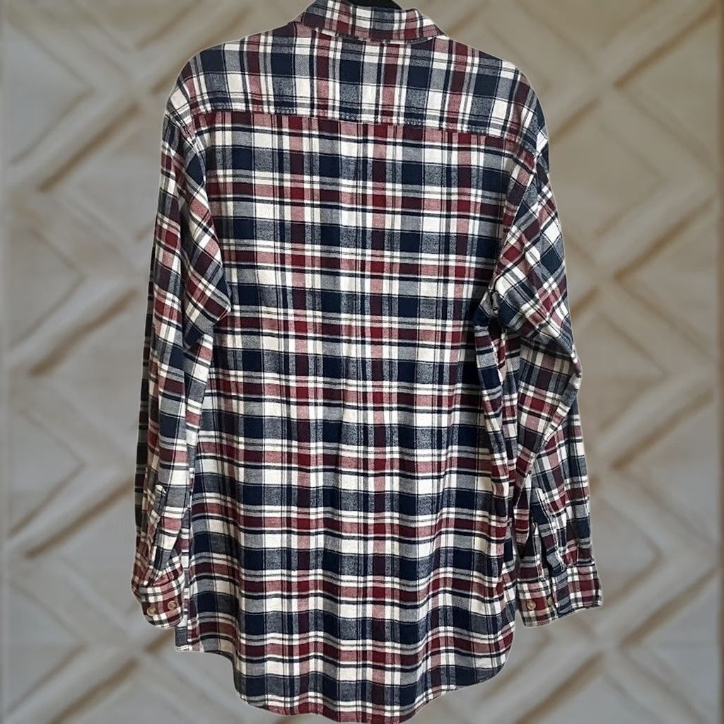 Vintage Williams Bay Flannel Shirt White Red Plaid Long Sleeve Heavyweight Size LT TALL Size US L / EU 52-54 / 3 - 1 Thumbnail