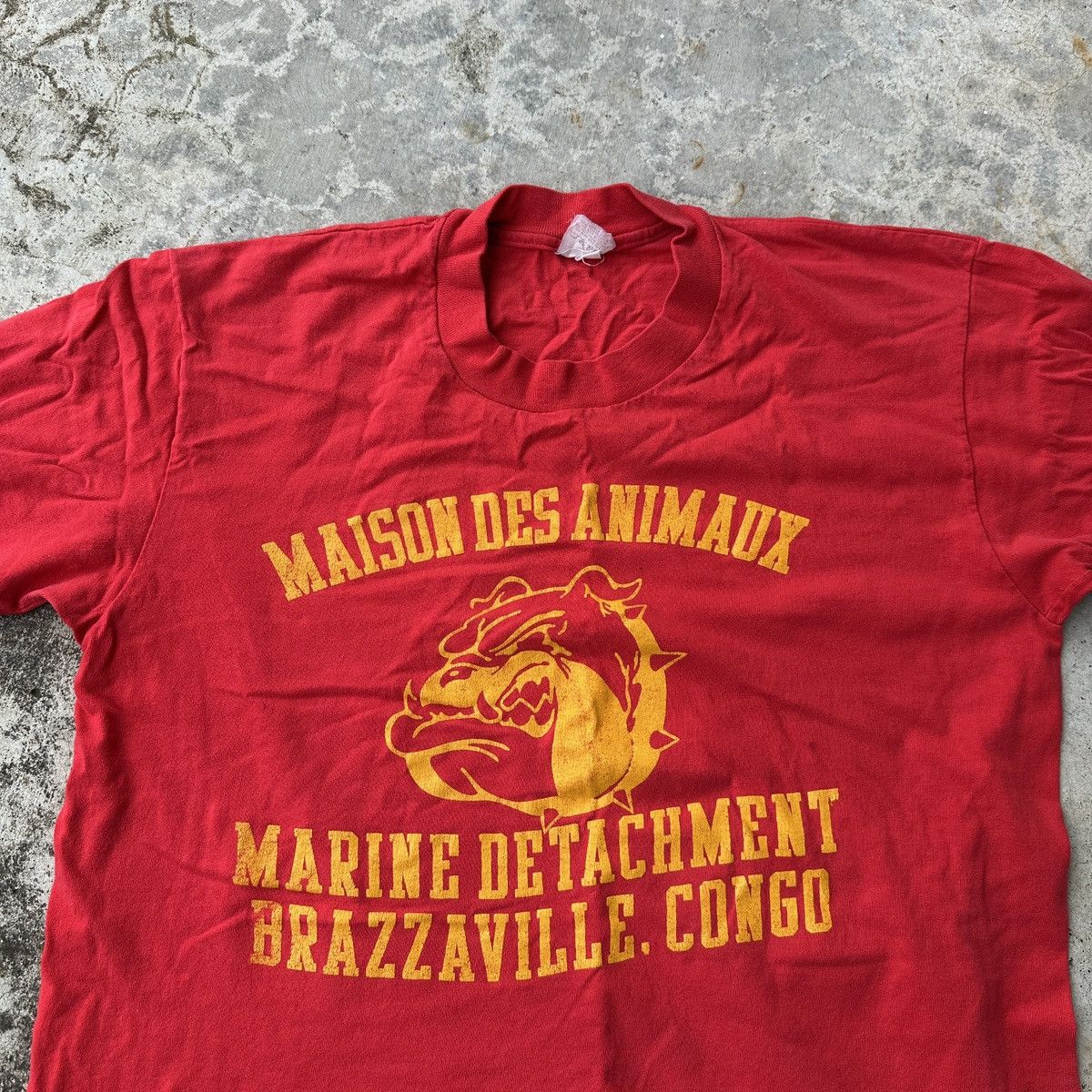 Vintage 80s Marine Pit Bull Animal House Congo single stitch tee Size US L / EU 52-54 / 3 - 3 Thumbnail